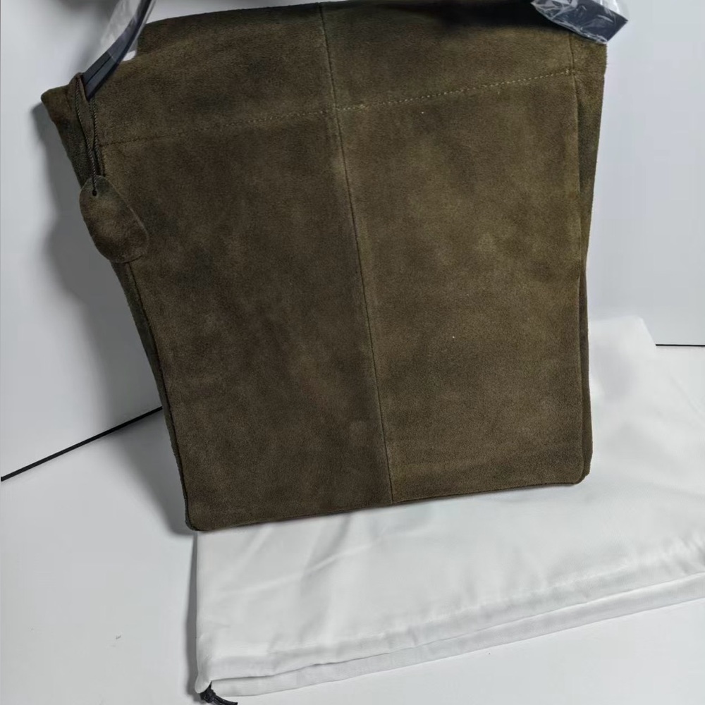 Martin Margiela Olive Green Suede Tote Bag - Picture 2 of 5